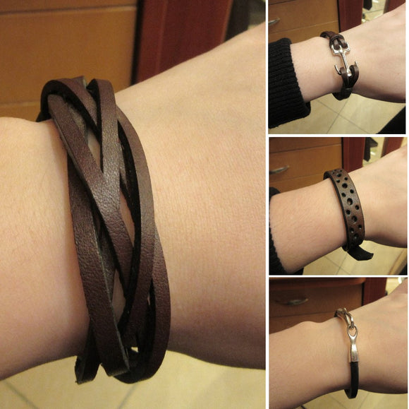 Unisex Double Wrap Leather Bracelet | WAIWAI | Wolf & Badger